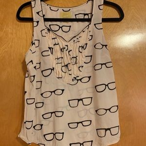 Anthropologie Glasses Top